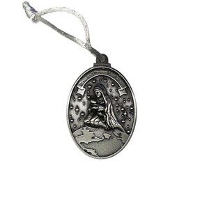 Pewter Christmas Ornament "Bless & Protect Our World" 2002 St. Ignatius Loyola P